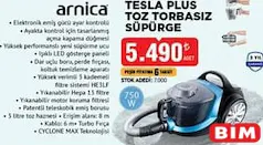 ARNİCA TESLA PLUS TOZ TORBASIZ SÜPÜRGE